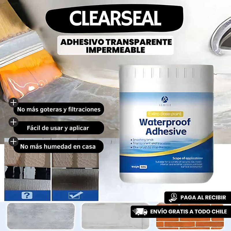 CLEAR SEAL Pro - Adhesivo Transparente Impermeable 300G