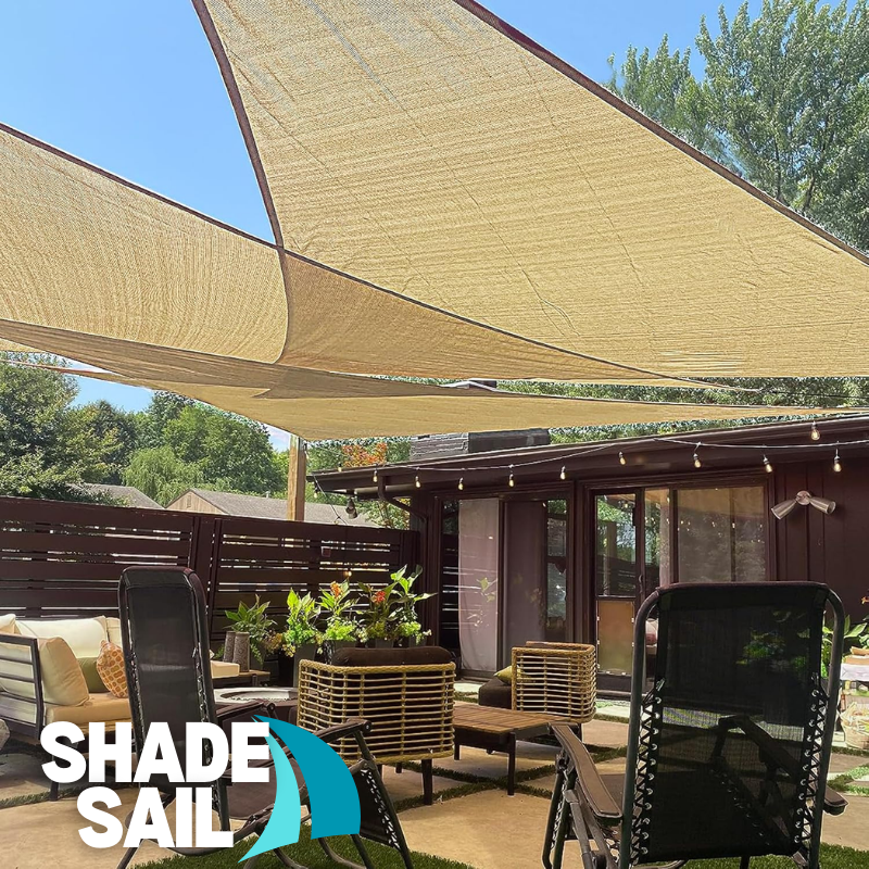 SHADE SAIL™ Toldo Triangular 3.5 metros x Lado - Protección UV y Estilo -|Tela Raschel| [ENVÍO GRATIS]